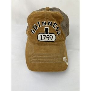 Vintage Snapback Guinness 1759 Anoma Embroidered Corduroy Trucker Baseball Hat